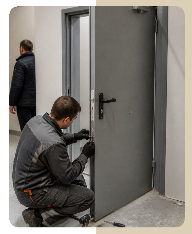 Ремонт противопожарной двери в Темрюке по цене 6690 р. | ДвериЛегко-Тмр