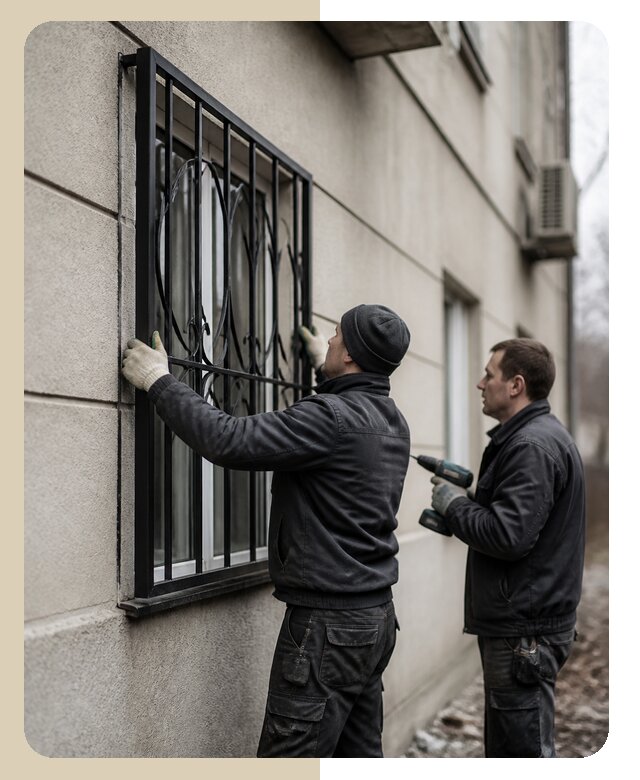 Установка наружных оконных решеток в Темрюке под ключ
